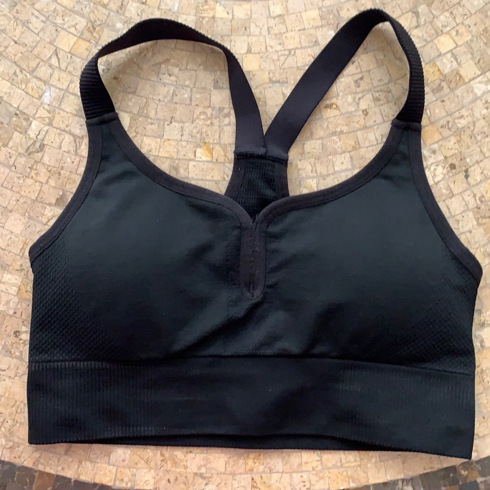 Black Medium Impact Sports Bra